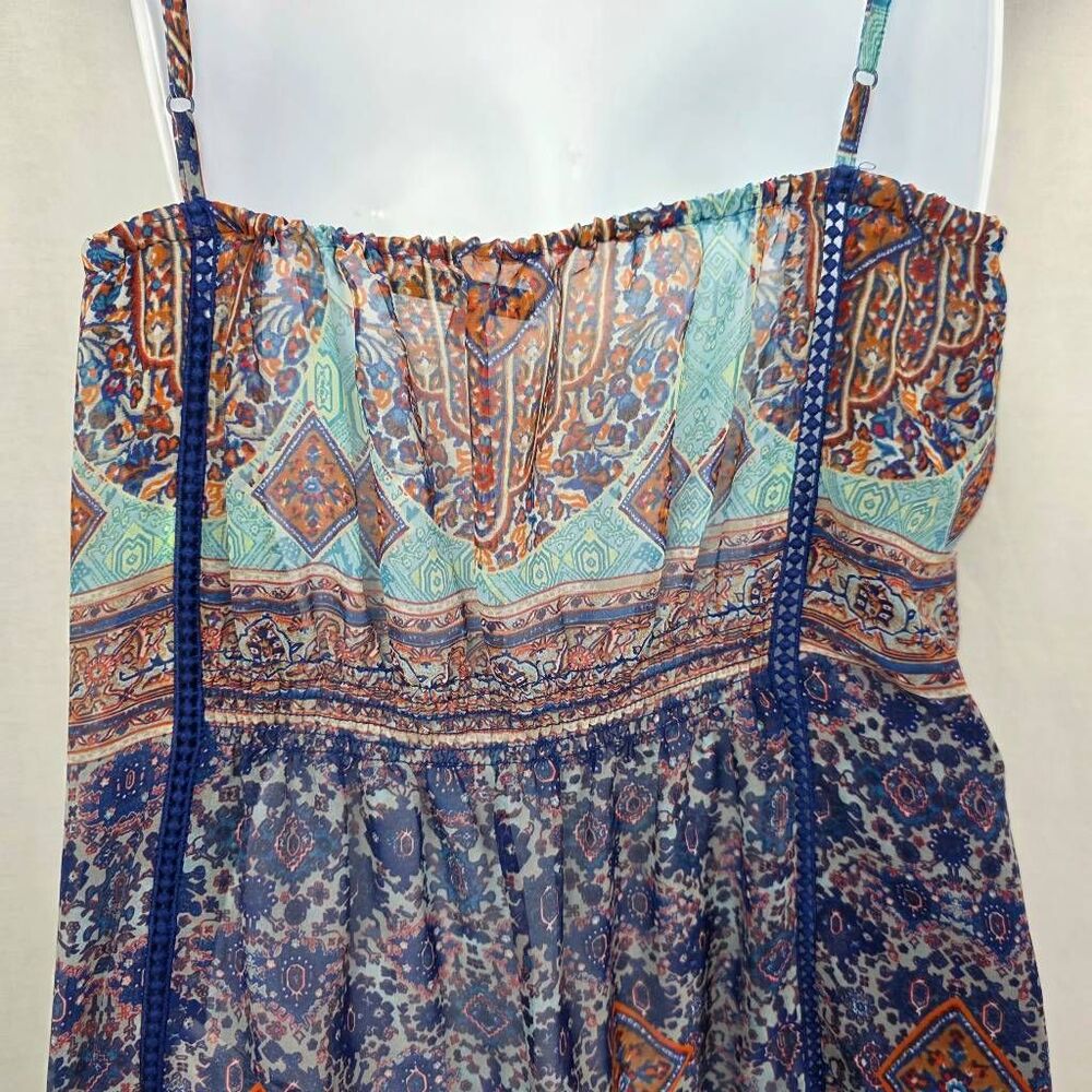 Collective Concepts Large Boho Chiffon Cami Tank Top - Picture 9 of 10